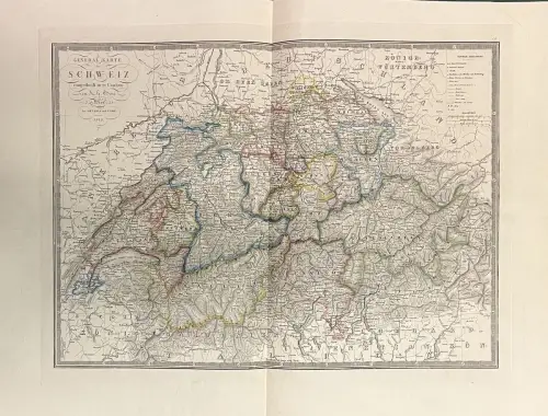 General Karte der Schweiz eingetheilt in 22 Cantone BRUÉ, A[drien] H[ubert].