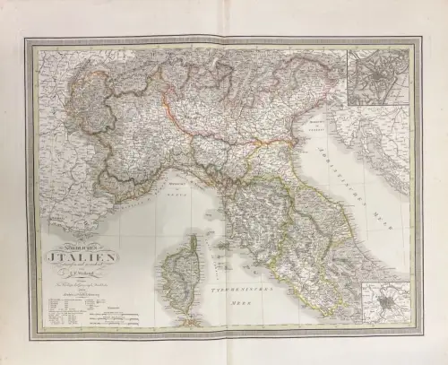 Nördliches Italien entworfen und gezeichnet von C. F. Weiland. WEILAND, C[arl] F