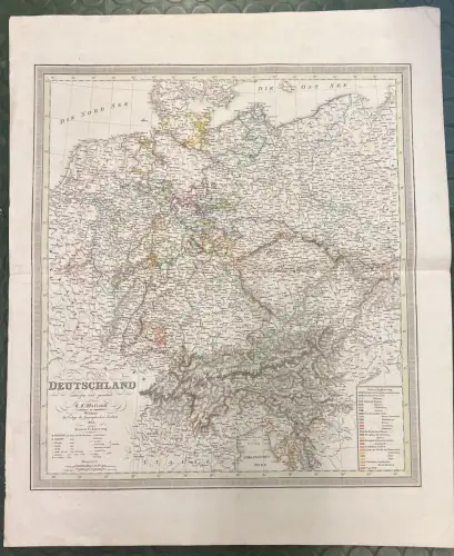 Deutschland entworfen und gezeichnet von C. F. Weiland. WEILAND, C[arl] F[erdina