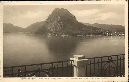 Castagnola Lugano Monte S Salvatore Terasse Hotel Helvetia aus /  /