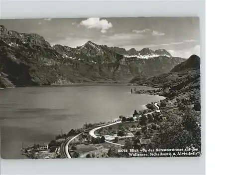 Wallensee Sichelkamm Alvierkette / Walenstadt /Bz. Sarganserland