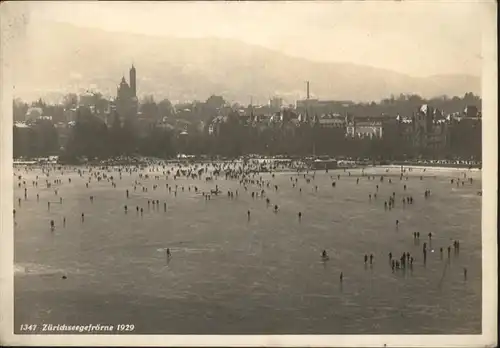 Zuerichsee Gefroren / Zuerich /Bz. Zuerich City