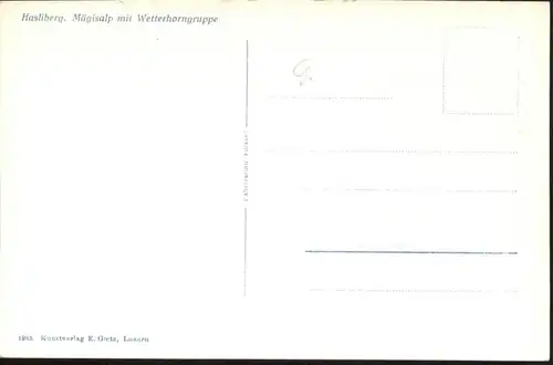 Hasliberg Goldern Hasliberg Goldern Maegisalp Wetterhorngruppe * / Hasliberg Goldern /Bz. Oberhasli