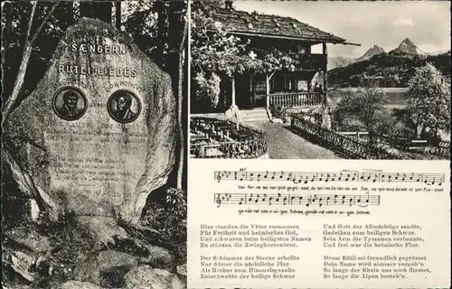 Ruetli Ruetli Lied Gedenkstein x / Ruetli /Bz. Uri