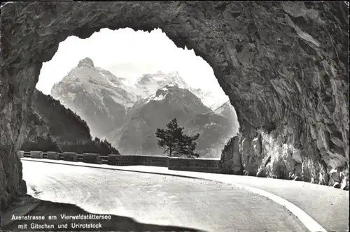 Brunnen SZ [Stempelabschlag] Axenstrasse  x / Brunnen /Bz. Schwyz