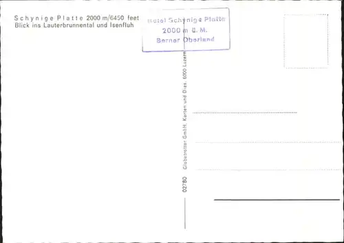 Schynige Platte Schynige Platte  * / Schynige Platte /Rg. Lauterbrunnen