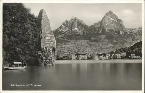 Brunnen SZ Schillerstein Boot x / Brunnen /Bz. Schwyz