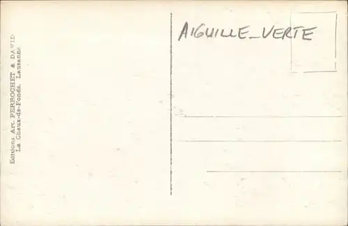 Aiguille Verte Aiguille Verte [Handschriftlich]Brevent * / Aiguille Verte /Rg. M. Velan