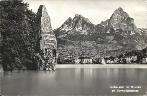 Brunnen SZ Schillerstein x / Brunnen /Bz. Schwyz
