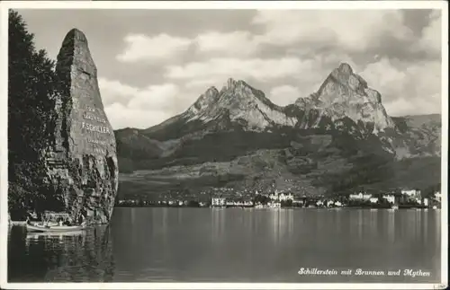 Brunnen SZ Schillerstein Mythen x / Brunnen /Bz. Schwyz