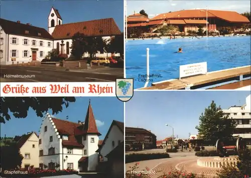 Weil Rhein Weil Rhein Freibad Laguna Heimatmuseum Stapfelhaus Hauptstrasse * / Weil am Rhein /Loerrach LKR