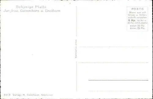 Schynige Platte Schynige Platte Jungfrau Gummihorn Breithorn * / Schynige Platte /Rg. Lauterbrunnen