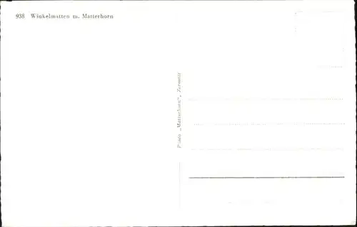 Matterhorn VS Matterhorn Winkelmatten * / Matterhorn /Rg. Matterhorn