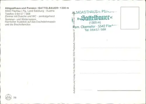 Flachau Flachau i. Pg. Gasthaus Pension Sattelbauer * / Flachau /Pinzgau-Pongau