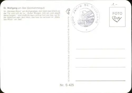 St Wolfgang Erding St Wolfgang Wolfgangsee Salzkammergut Hotel Weisses Roessl * / Sankt Wolfgang /Erding LKR