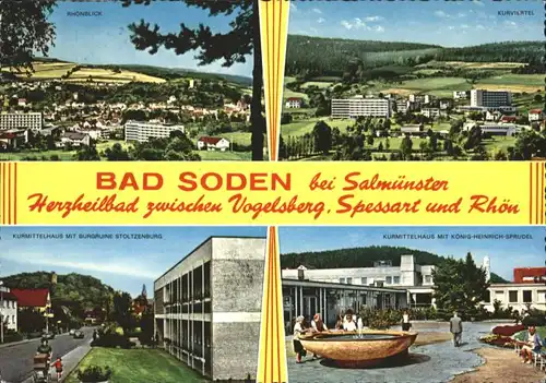 Bad Soden-Salmuenster Bad Soden-Salmuenster Kurmittelhaus Brunnen Koenig Heinrich Sprudel Burgruine Stoltzenburg x / Bad Soden-Salmuenster /Main-Kinzig-Kreis LKR