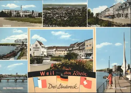 Weil Rhein Weil Rhein Rathaus Hauptstrasse Rheinhafen Volksbank x / Weil am Rhein /Loerrach LKR