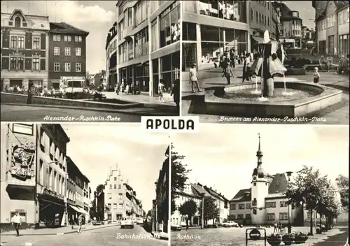 Apolda Apolda Alexander-Puschkin-Platz Brunnen Bahnhofstrasse Rathaus x / Apolda /Weimarer Land LKR
