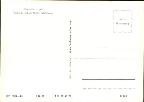 Rittersgruen Rittersgruen Gaststaette Waldburg * / Rittersgruen /Erzgebirgskreis LKR
