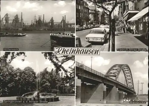 Rheinhausen Rheinhausen Huettenwerk Friedrich Alfred Strasse Springbrunnen Rheinbruecke x / Oberhausen-Rheinhausen /Karlsruhe LKR