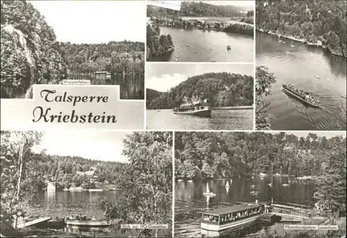 Kriebstein Kriebstein Talsperre Wappenfelsen Schiff Motorbootstation Lauenhain  x / Kriebstein /Mittelsachsen LKR