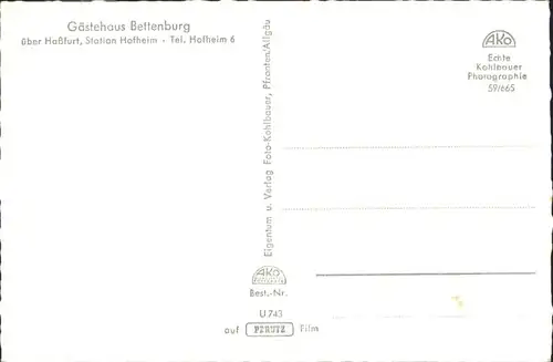 Hofheim Unterfranken Hofheim Unterfranken Bettenburg * / Hofheim i.UFr. /Hassberge LKR