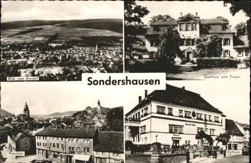 Sondershausen Thueringen Sondershausen Gasthaus Possen Planplatz Rathaus * / Sondershausen /Kyffhaeuserkreis LKR