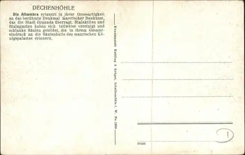 Dechenhoehle  Dechenhoehle  die Alhambra * / Iserlohn /Maerkischer Kreis LKR