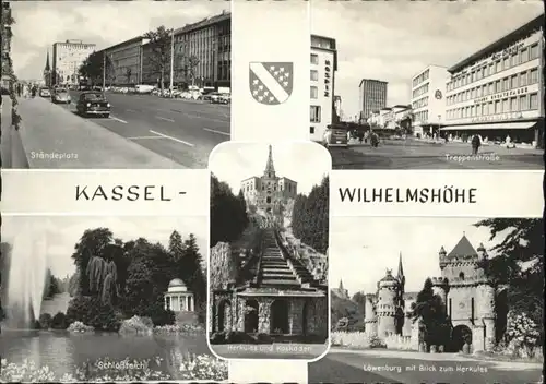 Wilhelmshoehe Kassel Wilhelmshoehe Kassel Staendeplatz Treppenstrasse Schlossteich Herkules Kaskaden Loewenburg * / Kassel /Kassel LKR
