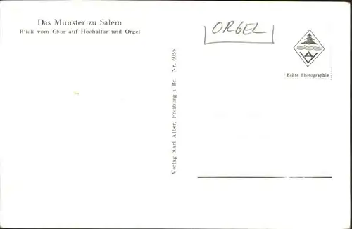 Salem Baden Salem Baden Muenster Hochaltar Orgel * / Salem /Bodenseekreis LKR