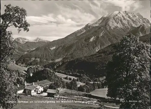 Watzmann Watzmann Gasthaus Zipfhaeusl Soleleitungsweg Hagengebirge * / Berchtesgaden /Berchtesgadener Land LKR