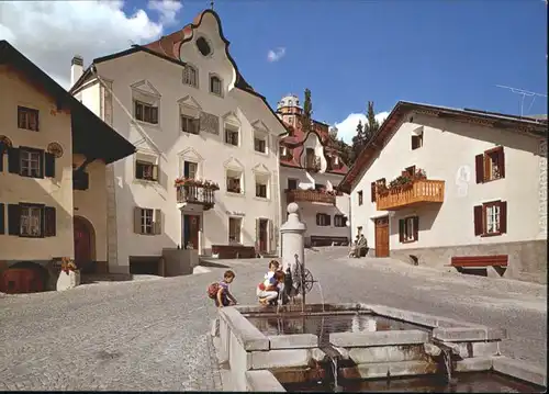 Scuol Scuol Dorfplatz Buegl Grond * / Scuol /Bz. Inn