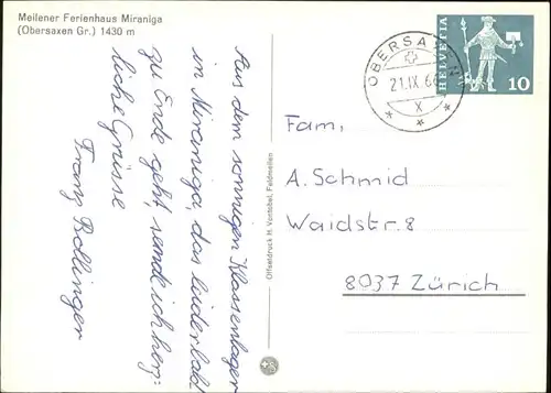 Obersaxen GR Meilener Ferienhaus Mirangia x / Obersaxen /Bz. Surselva