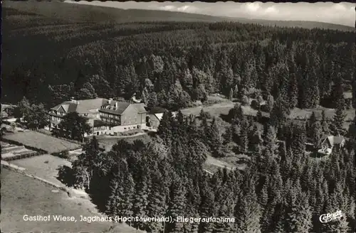 Jagdhaus Sauerland Gasthof Wiese Fliegeraufnahme  *