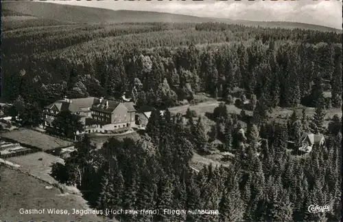 Jagdhaus Sauerland Gasthof Wiese Fliegeraufnahme  *