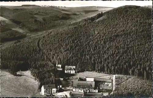 Westfeld Sauerland Berg Hotel Hoher Knochen Fliegeraufnahme  *