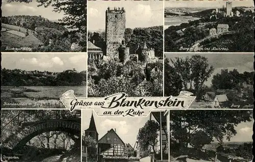 Blankenstein Ruhr Burg Irrgarten Bruecke  *