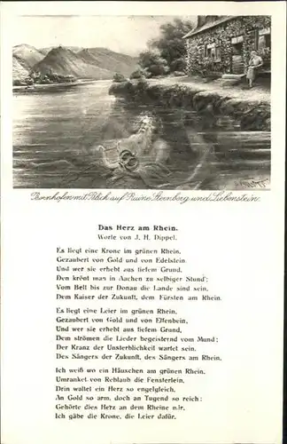 Kamp-Bornhofen Ruine Sternberg Liebenstein Gedicht von J. H. Dippel *