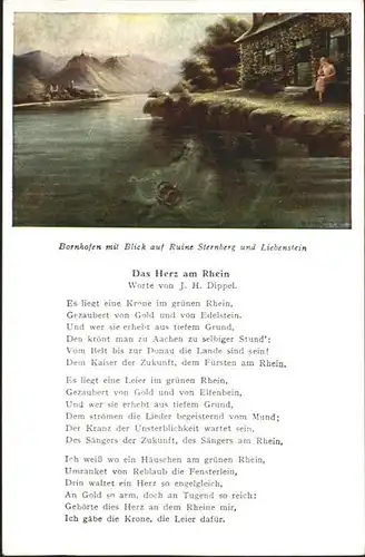 Kamp-Bornhofen Ruine Sternberg Liebenstein Gedicht von J. H. Dippel *