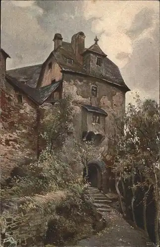 Marksburg Schartentor nach einem Gemaelde von Hans R. Schulze x