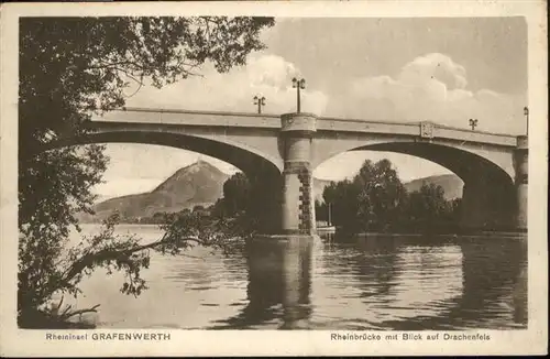 Grafenwerth Insel Bruecle Drachenfels *