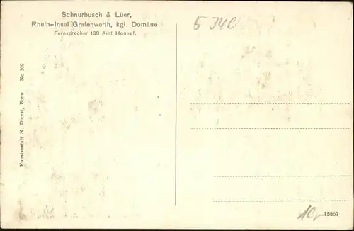 Grafenwerth Insel Bruecle Drachenfels *