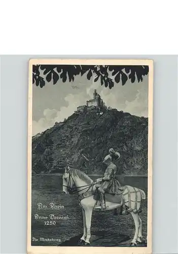 Marksburg Ritter Pferd Rhein x