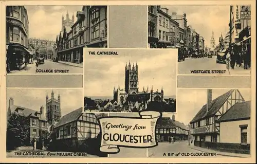 Gloucester College Street Cathedrale Westgate Street  *