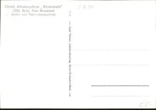 Rehe Christliches Erholungsheim Westerwald Kinder Tagesraum *