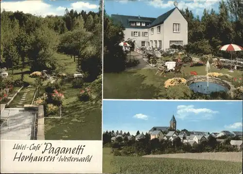 wb12824 Horhausen Westerwald Hotel-Cafe Paganetti Kategorie. Horhausen (Westerwald) Alte Ansichtskarten