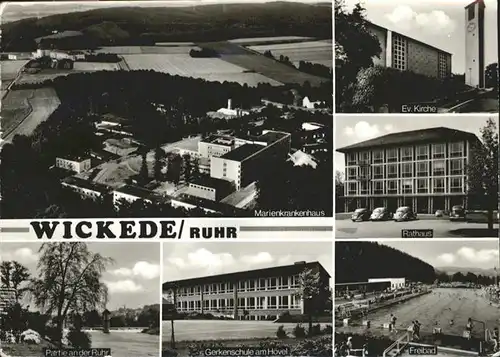 Wickede Ruhr Marienkrankenhaus Gerkenschule Rathaus x
