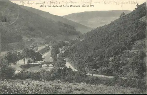 Olsberg Ruhrtal Bahnhof Steinhelle Bruecke x