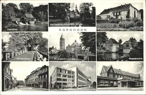 Nordhorn Owlmuehle Muehlendamm Hauptstrasse Klosterruine Frenswegen Wassermuehle St Augustinus Kirche Bahnhof  x