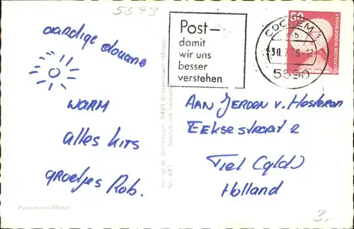 wb18056 Pommern Mosel Pommern  x Kategorie. Pommern Alte Ansichtskarten